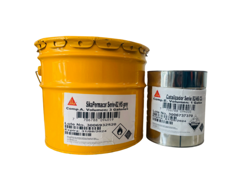 Sika Permacor Serie 82 HS Sistema autoimprimante epóxico , polimérico, de dos componentes, con excelente resistencia química